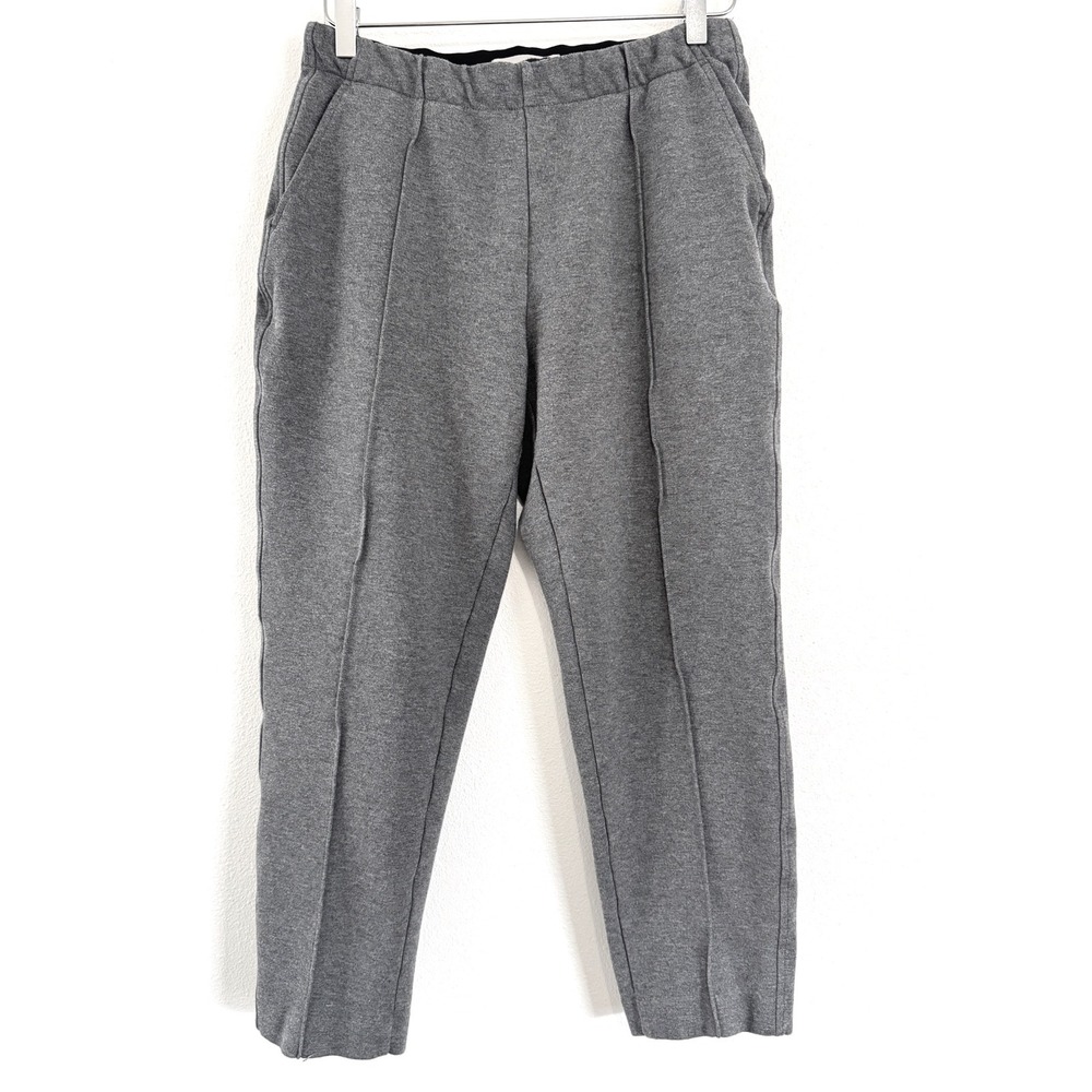 Everlane The Dream Pant Heathered Charcoal Grey Pintuck Tapered Knit Trousers